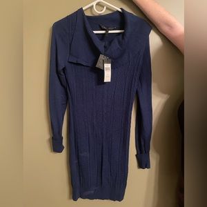 BCBG blue sweater dress